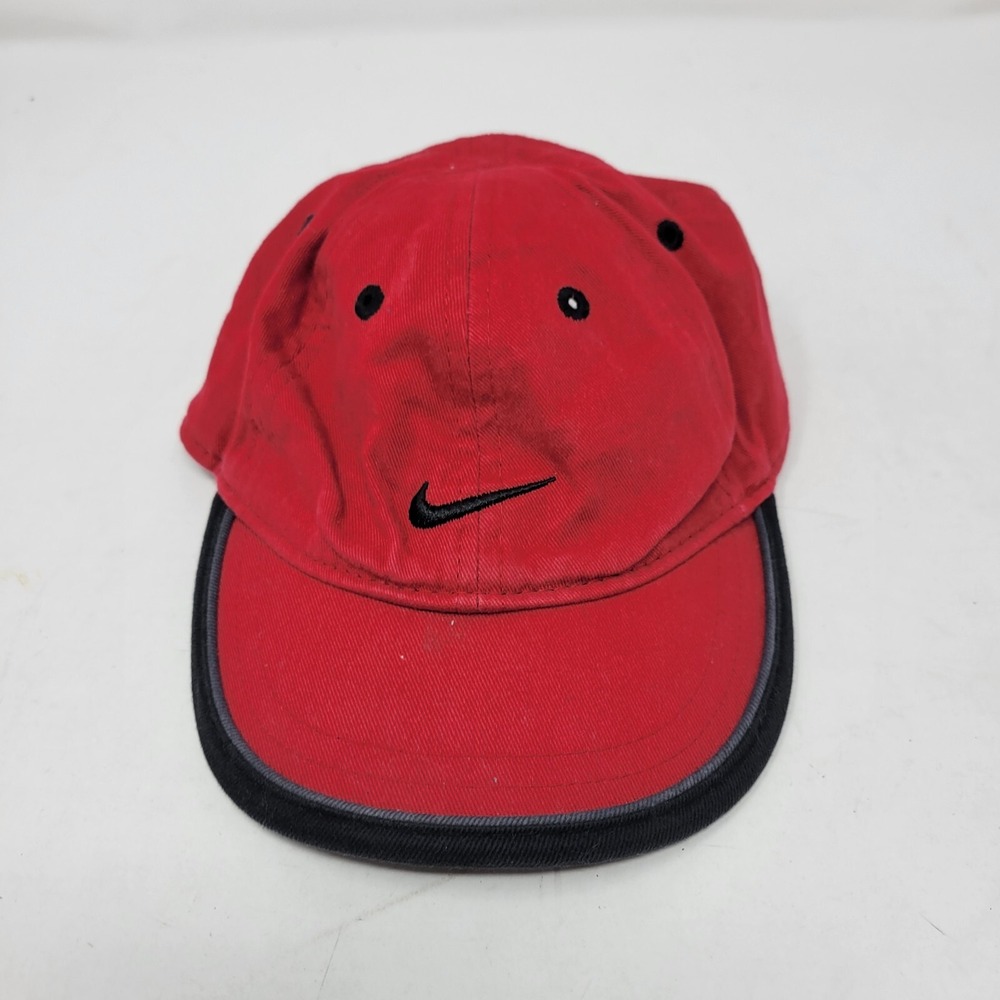 Nike Hat Infant Strapback Flex Red Black Swoosh Vintage Boys Girls Kids‎ Baby